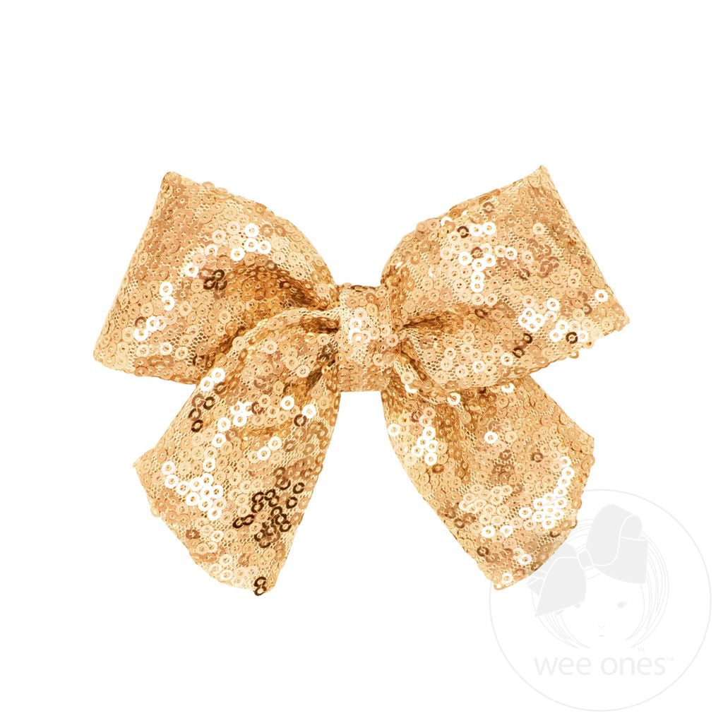 MED Sequin Bowtie-GLD