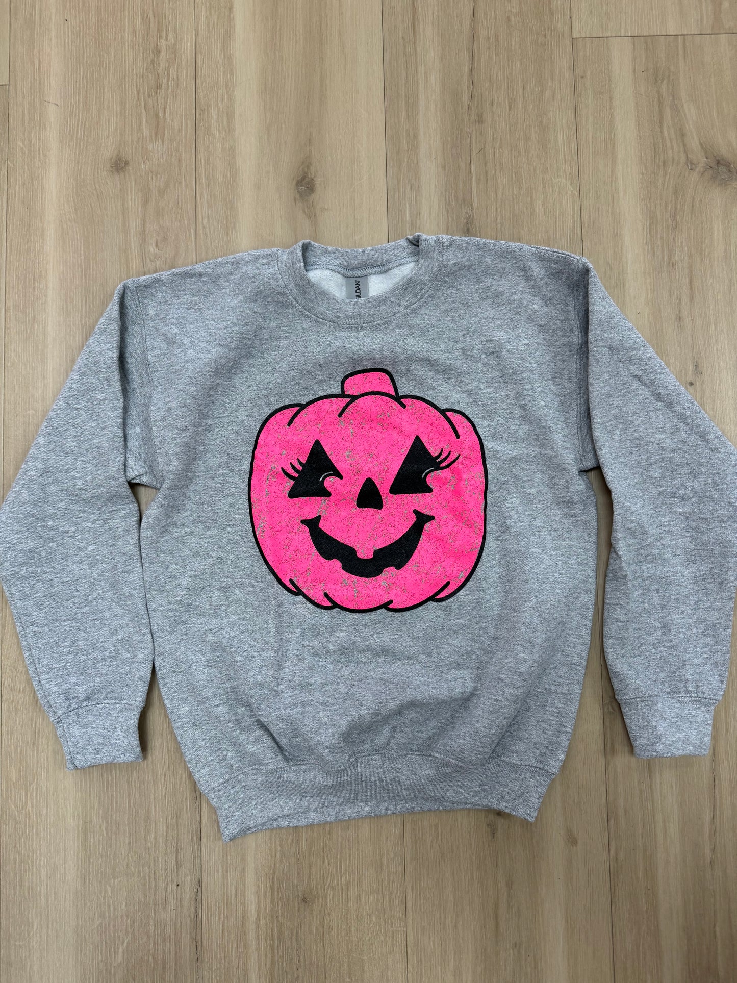 Vintage Pink Jack-O-Lantern Sweatshirt