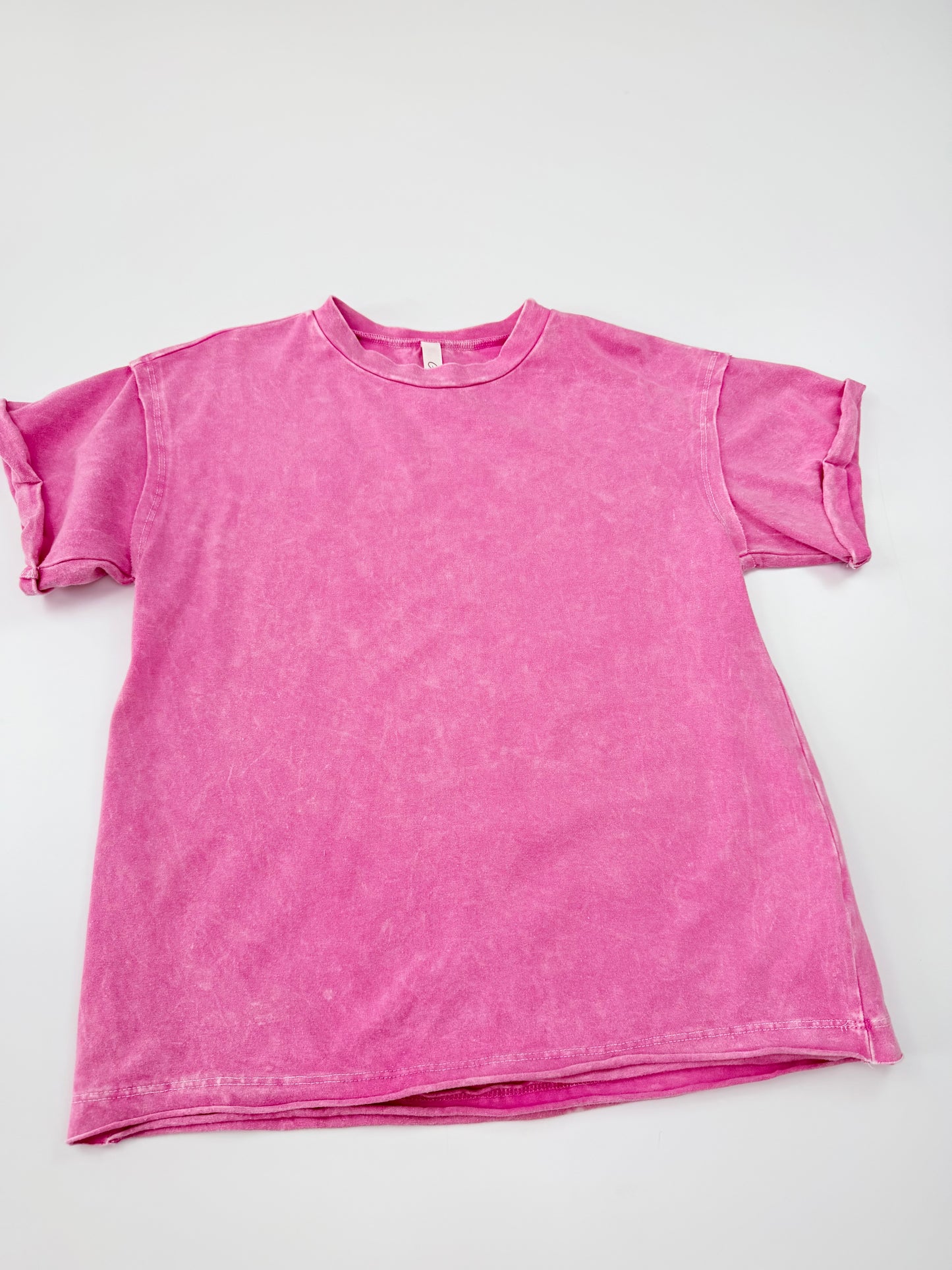 Washed T-Shirt & Shorts-Pink