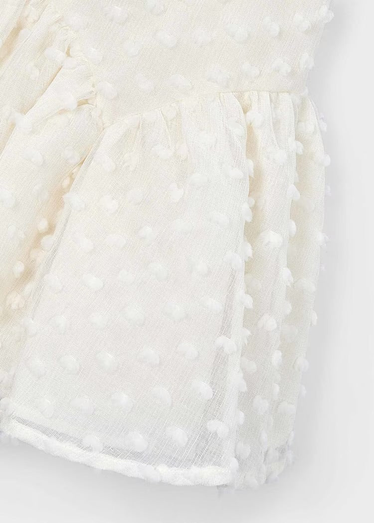 Cream Swiss Dot Dress