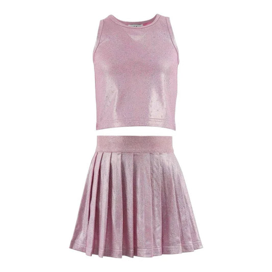 Pink Crystal Tennis Skort Set