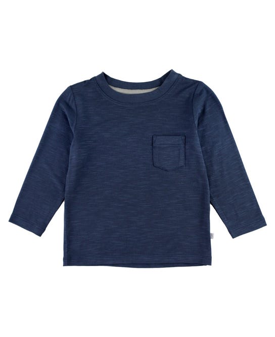 L/S Pocket Tee-Navy