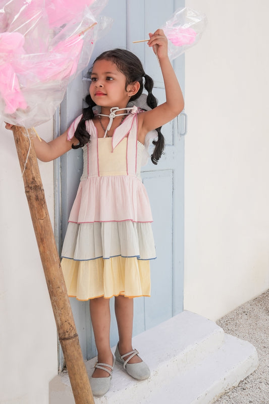 Layered Multi-Colored Dress