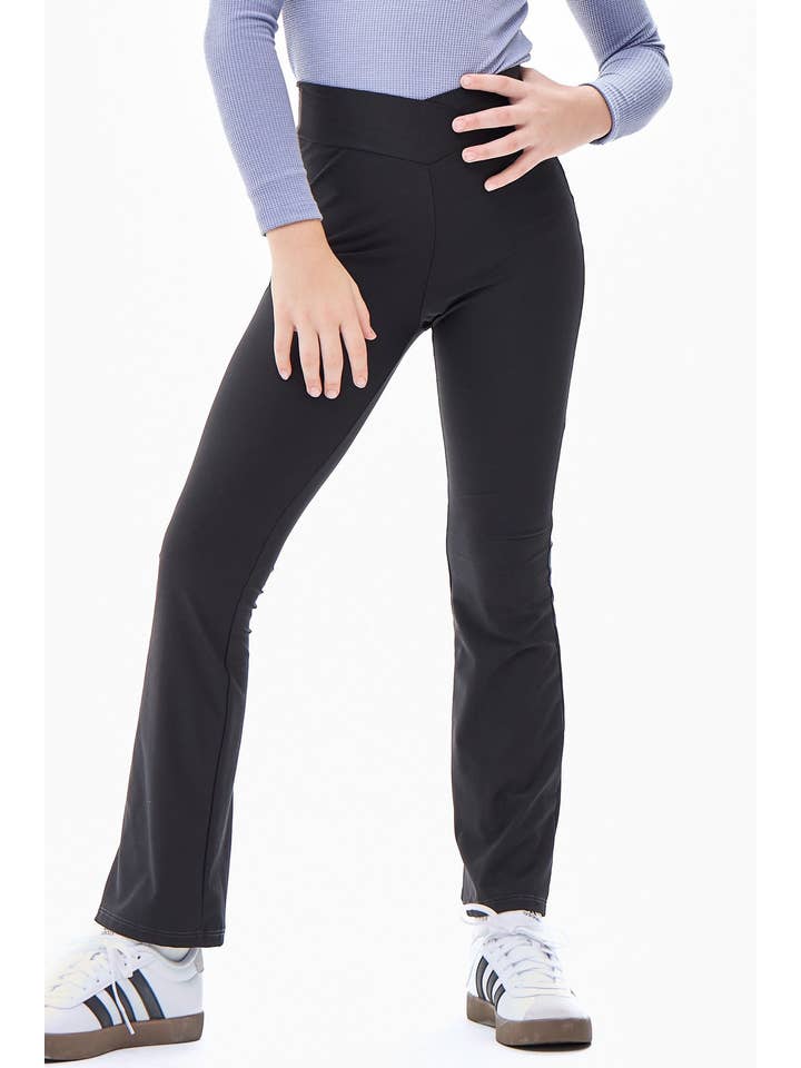 Crossover Waist Flare Pants