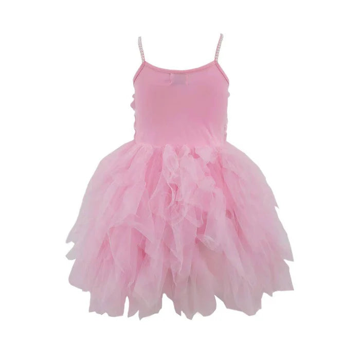 Pink 3D Flowers Tulle Dress