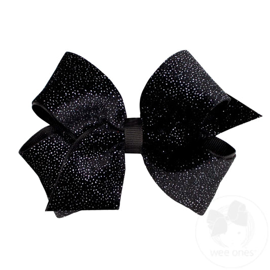 MED Sparkle Velvet Bow-BLK