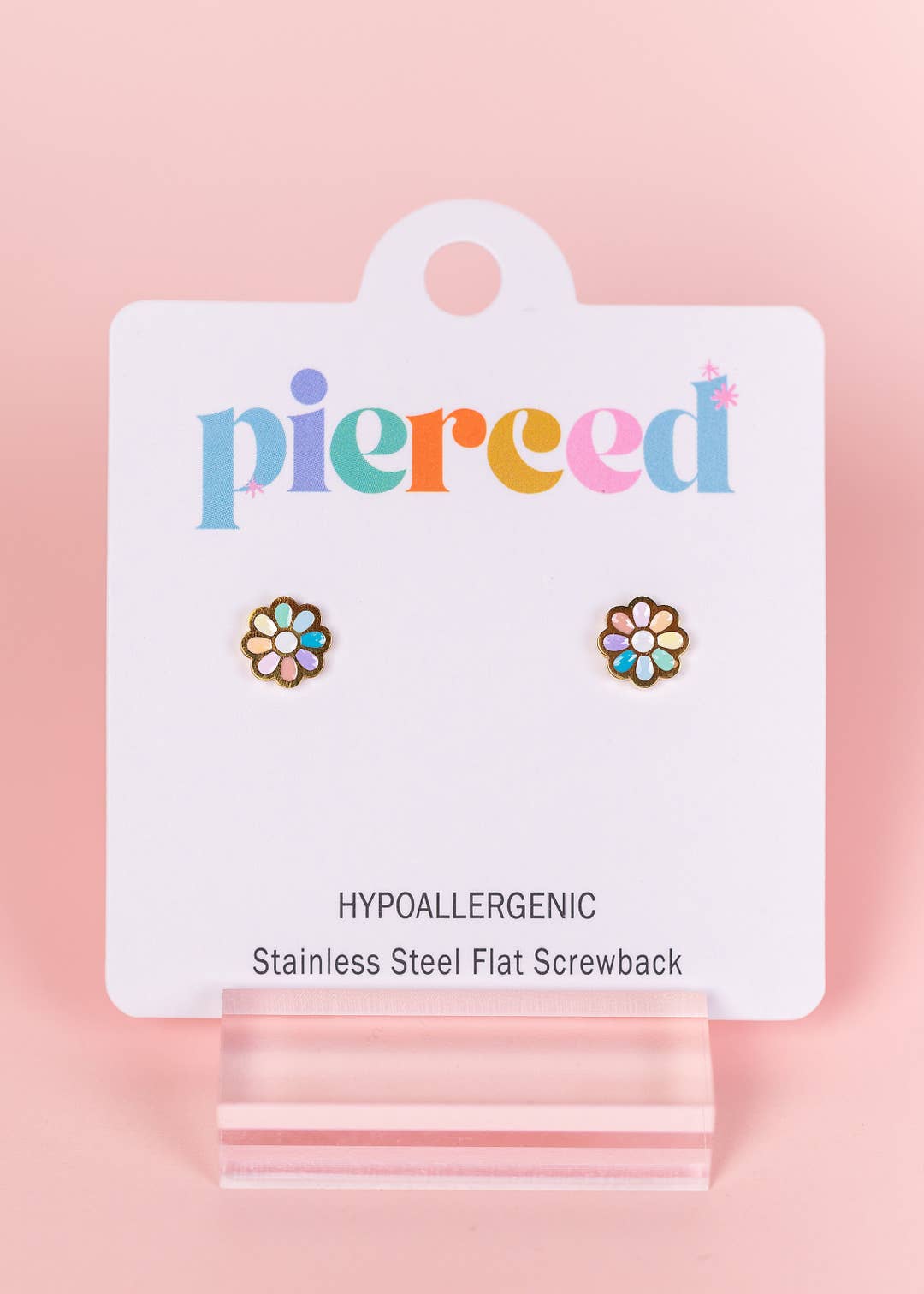 Rainbow Daisy Studs