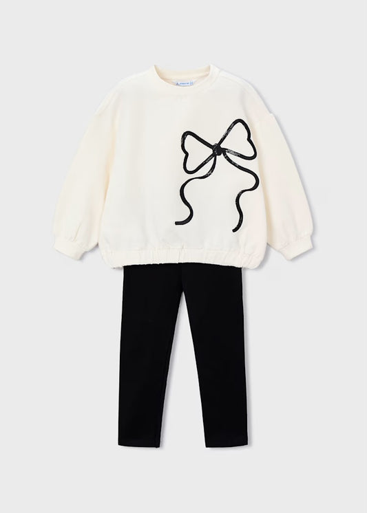 Black Bow Legging Set