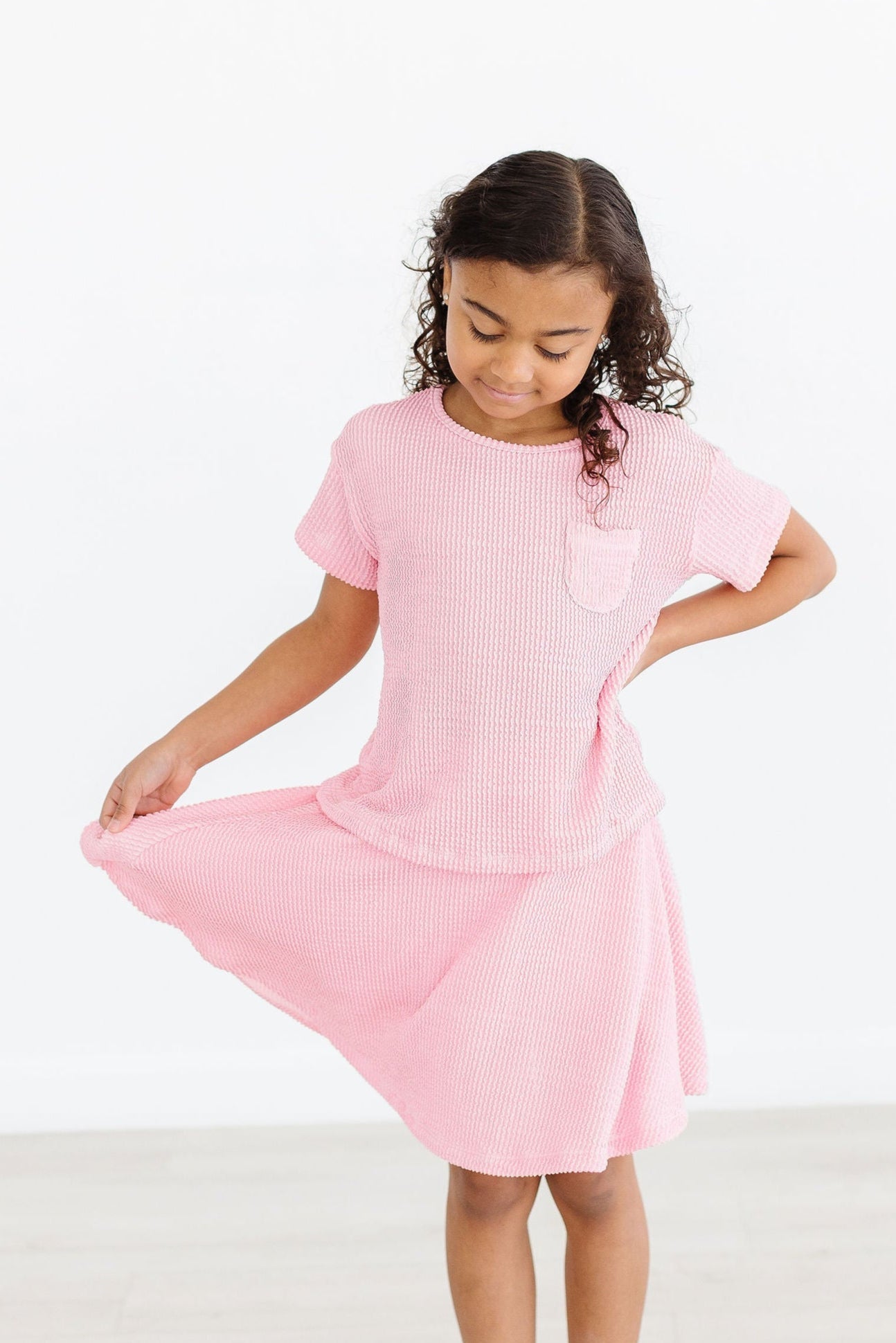 Scrunchy Skort Set-Bubblegum