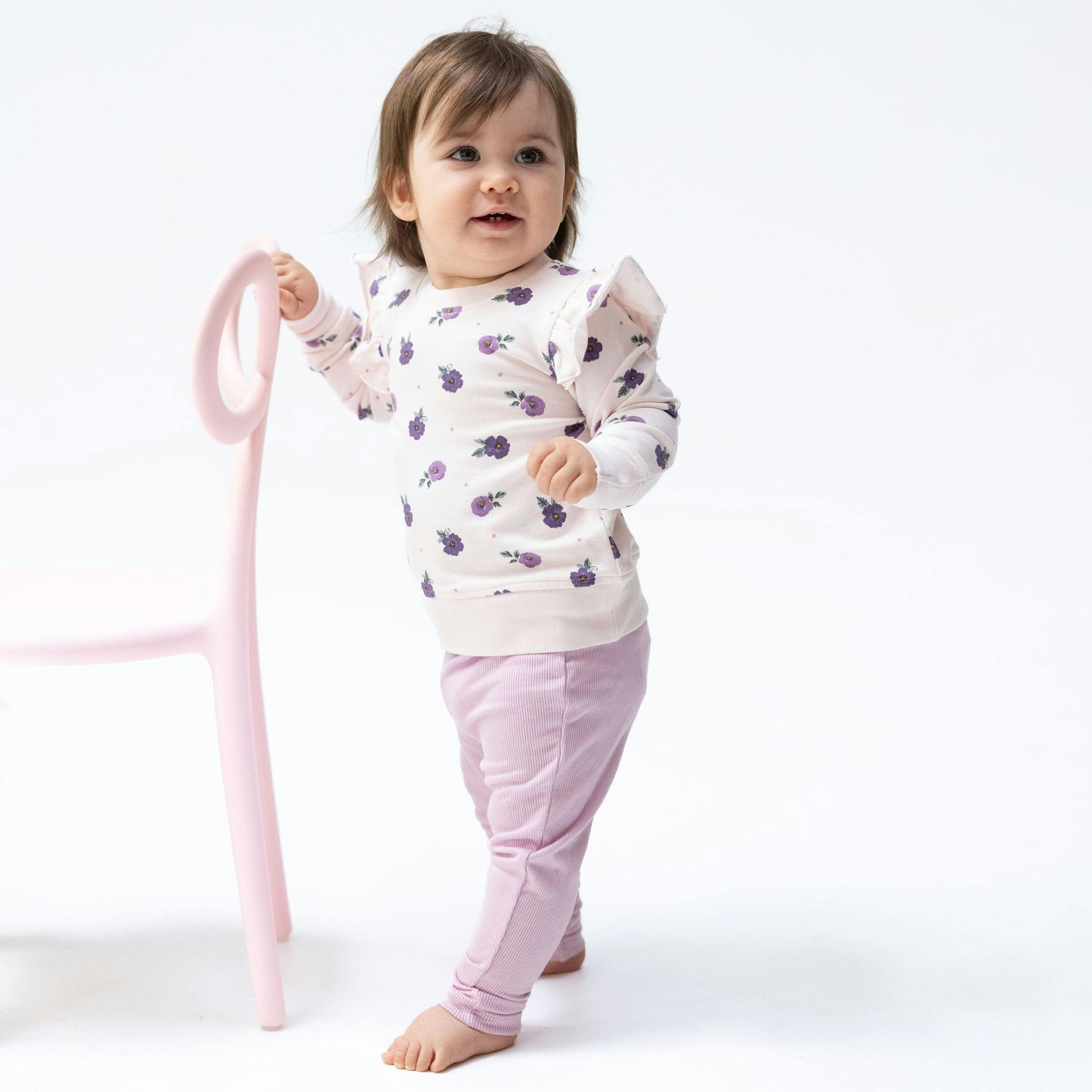 Violetta Floral Ruffle Sweatshirt & Legging