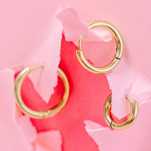 Gold Huggies 10mm