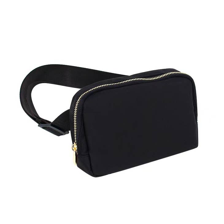 Varsity Collection Belt Bag-Black