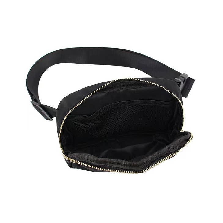 Varsity Collection Belt Bag-Black