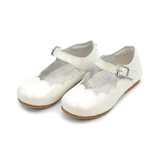 Sonia Scalloped Flat-White