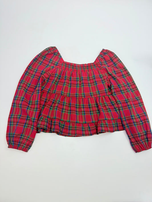 Red Plaid Blouse