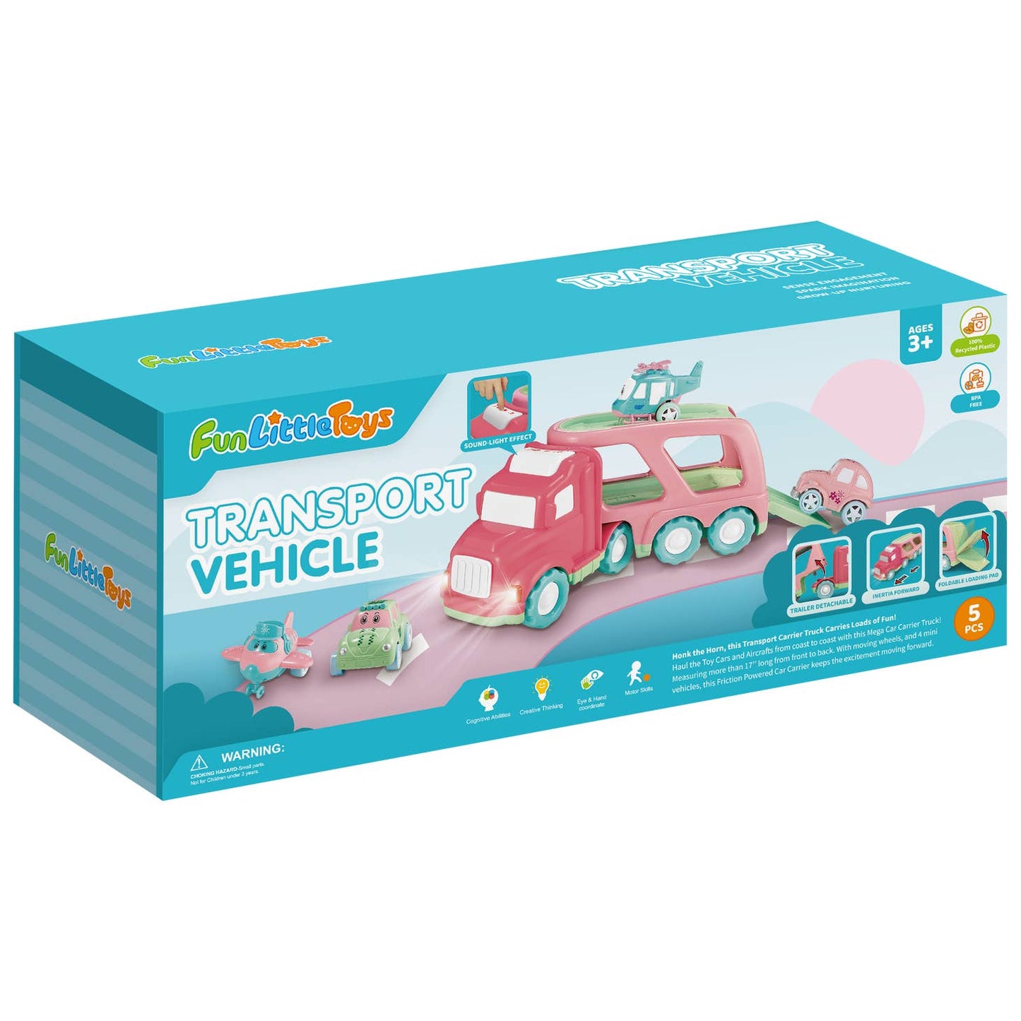 Cartoon Vehicles Car Carrier w/Lights & Sounds