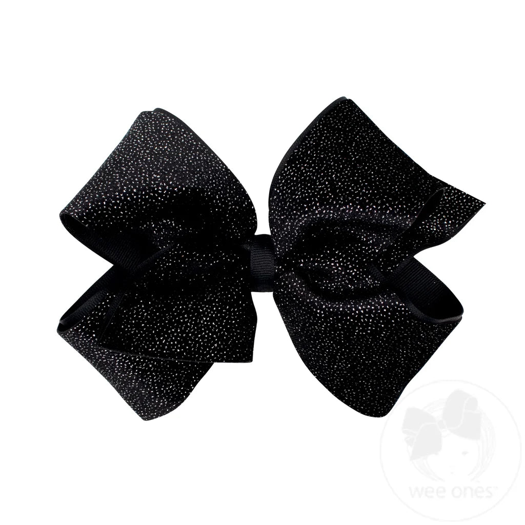 King Sparkle Velvet Bow-BLK