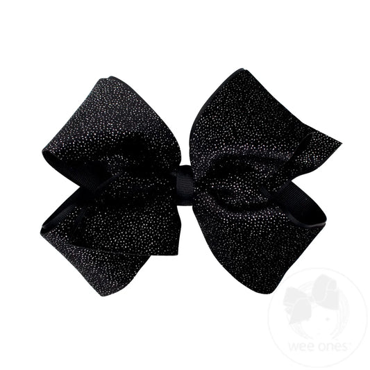 King Sparkle Velvet Bow-BLK