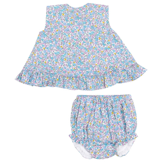 Flowers & Berries Ruffle Back Top Bloomer