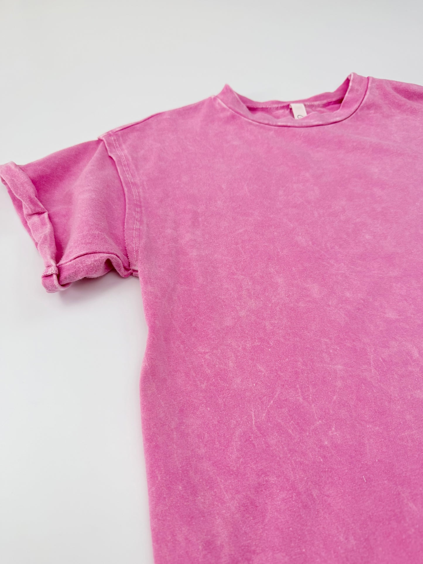 Washed T-Shirt & Shorts-Pink