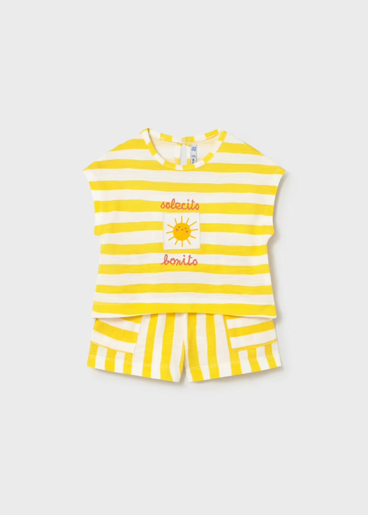 Sun Stripe Knit Short Set