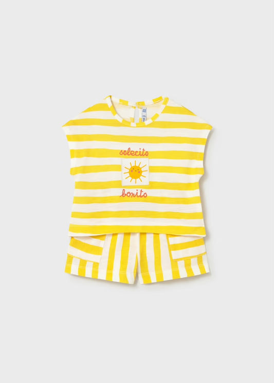 Sun Stripe Knit Short Set