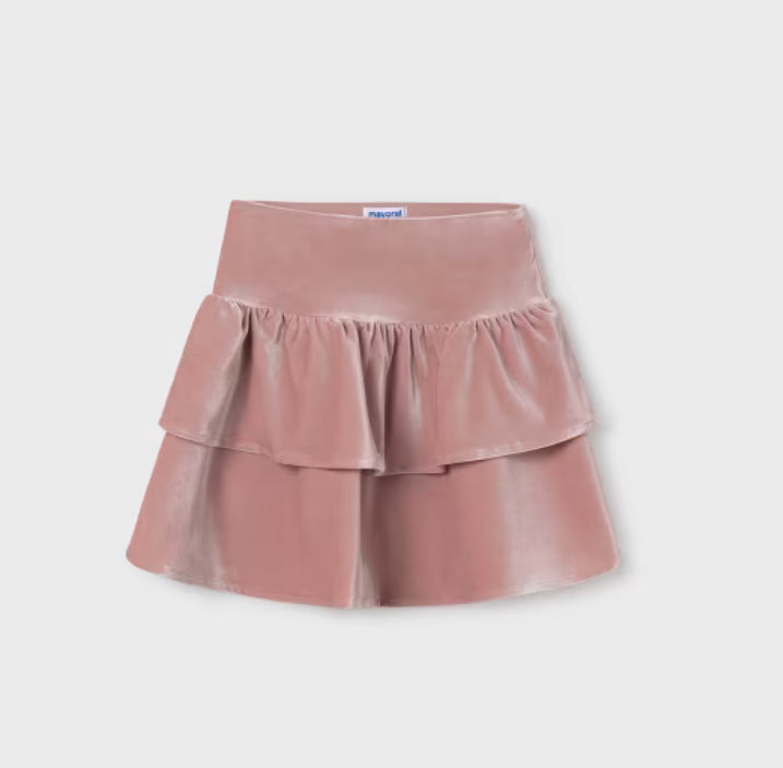 Velvet Skirt-Blush