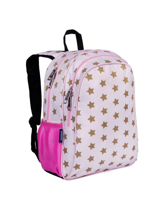 Pink & Gold Stars Backpack-15 in