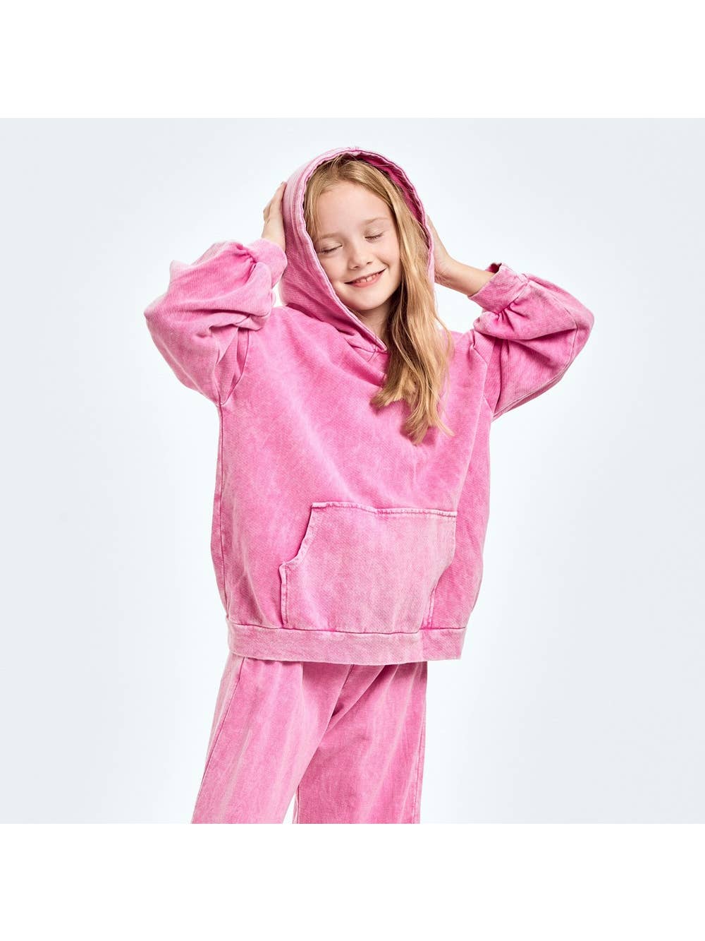 Washed Hoodie & Pant-Pink