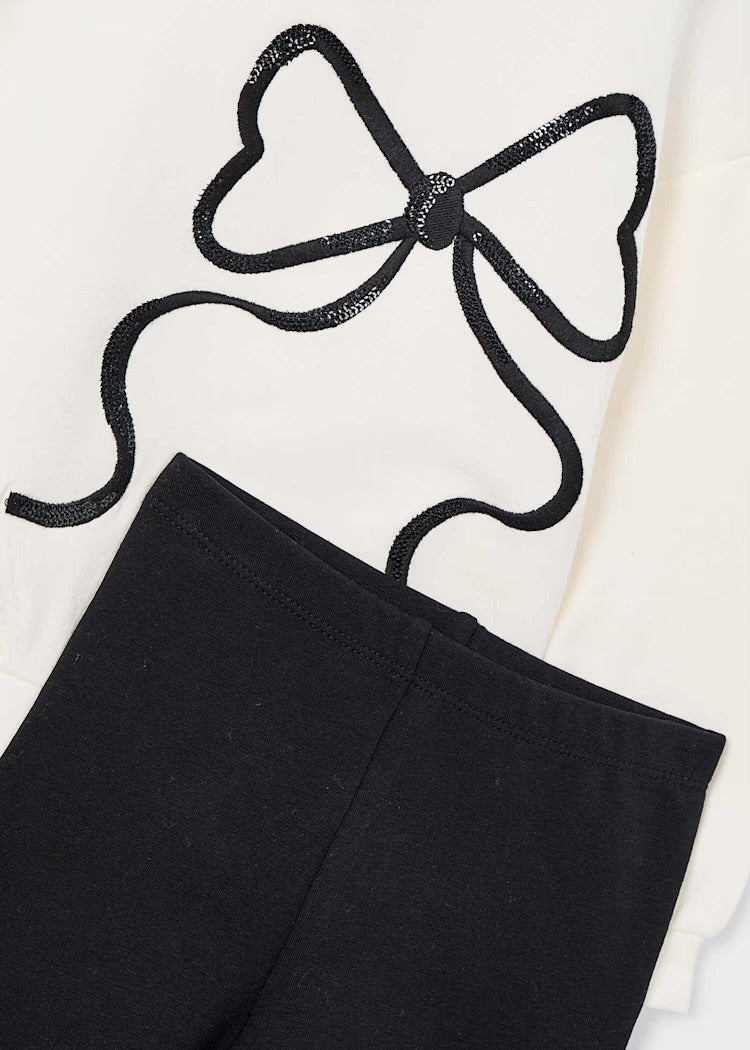 Black Bow Legging Set
