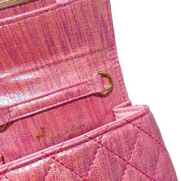 Bowtie Quilted Purse-Fuchsia