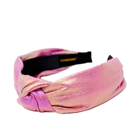 Shiny Knot Headband-Pink