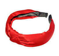 Satin Wrap Headband-Red