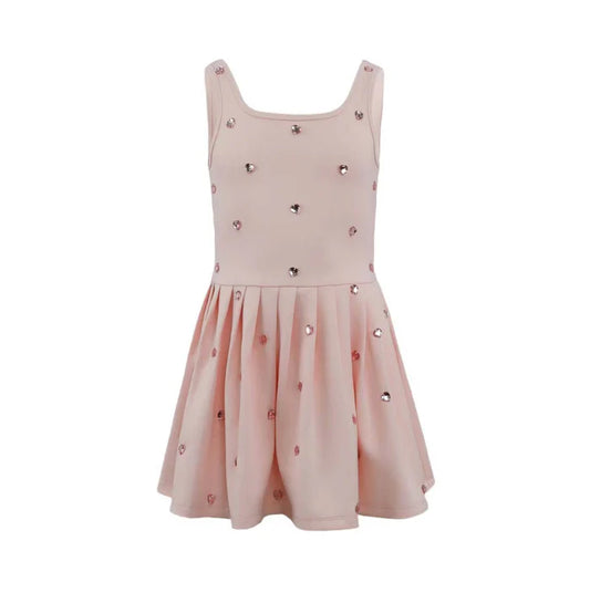 Peach Heart Scuba Tennis Dress