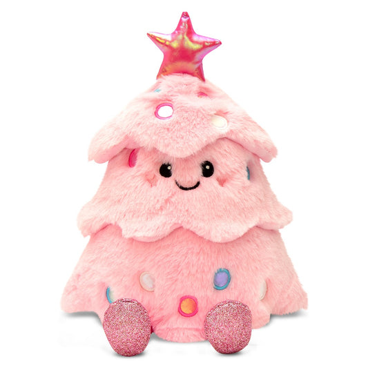 Glitter Pink Christmas Tree Plush