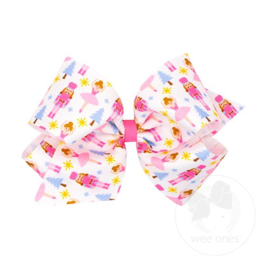 MED Pink Christmas Bow -Nutcracker