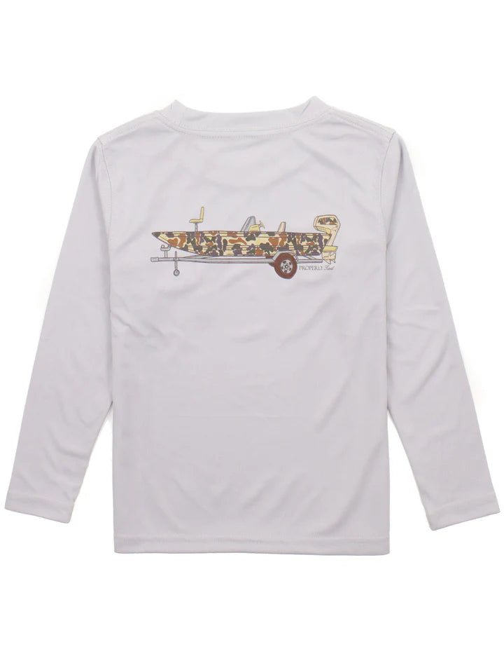 Performance Tee-Camo Boat-Ice Grey