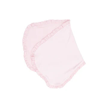 Stripe Classic Pink Ruffle Burp Cloth