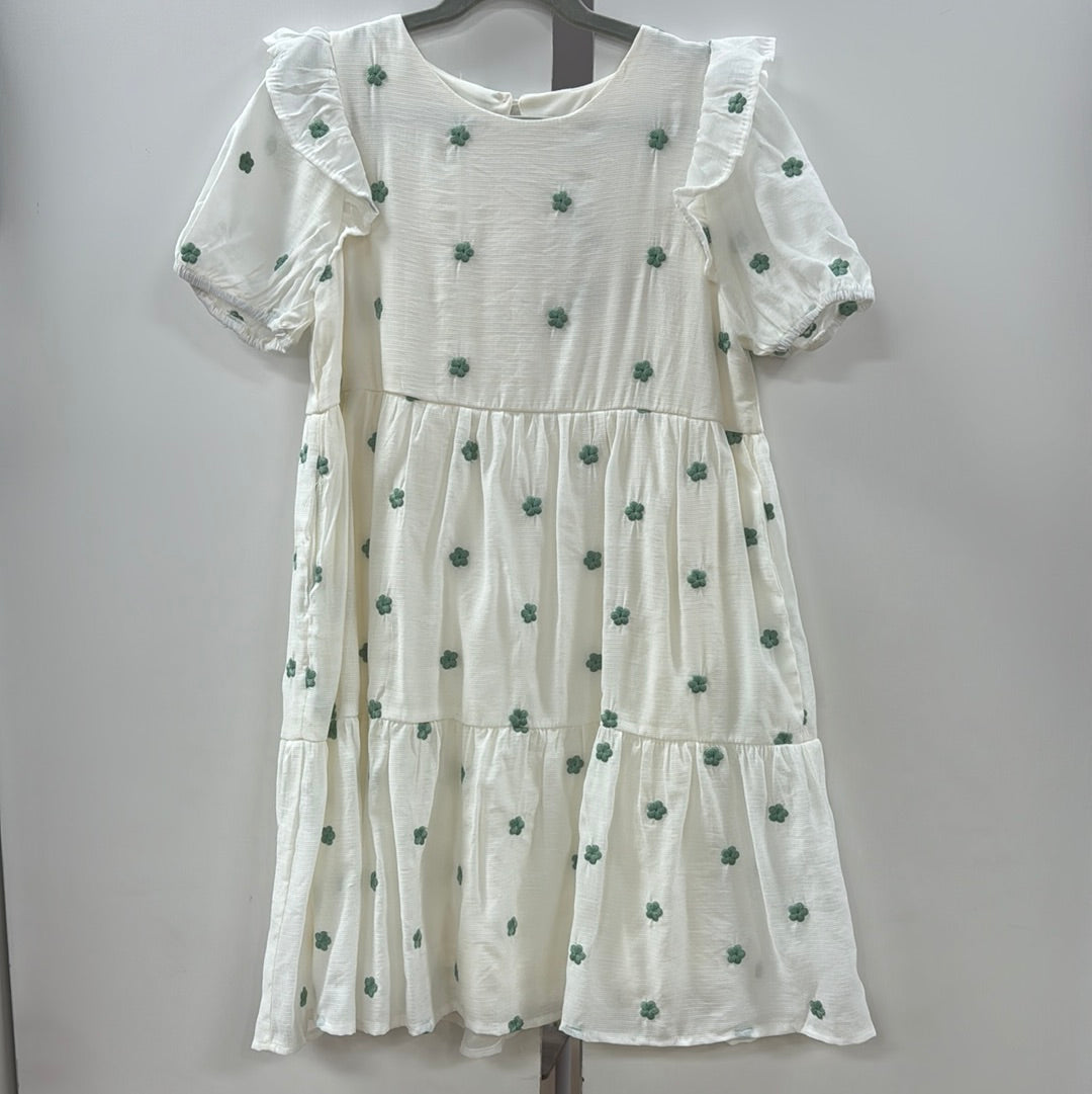 White Dress w/Green Daisy