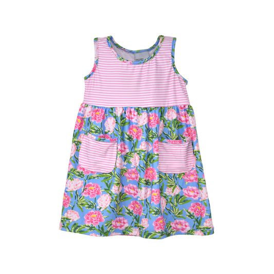 UPF 50 Dahlia Sleeveless Dress-Peony Patch