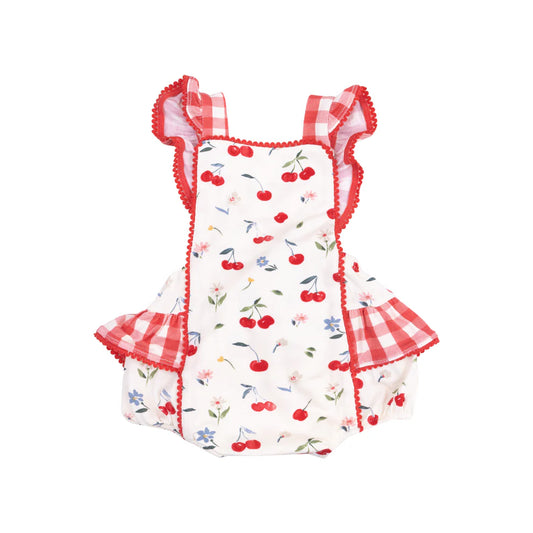 Watercolor Cherries Sunsuit