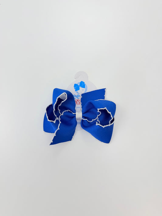 MED Moonstitch Bow - Electric Blue/White