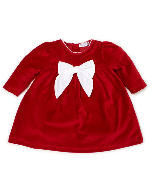 Velour Dress-Red
