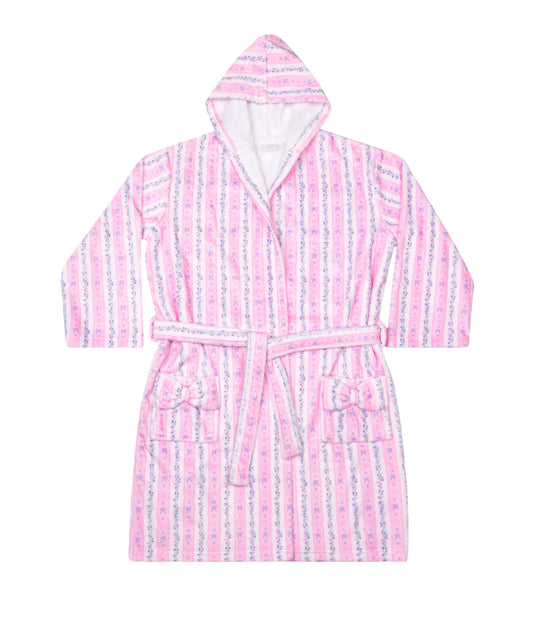 Floral Stripes Robe