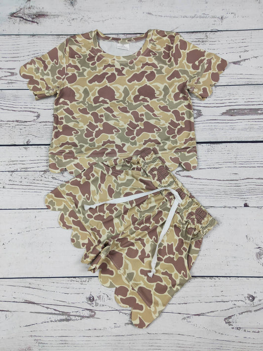 Scallop Short Set-Camo