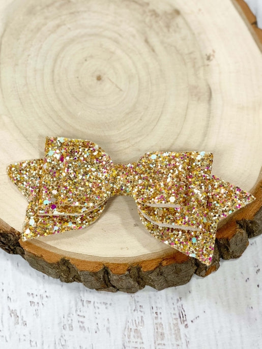 Glittery Bow Clippies