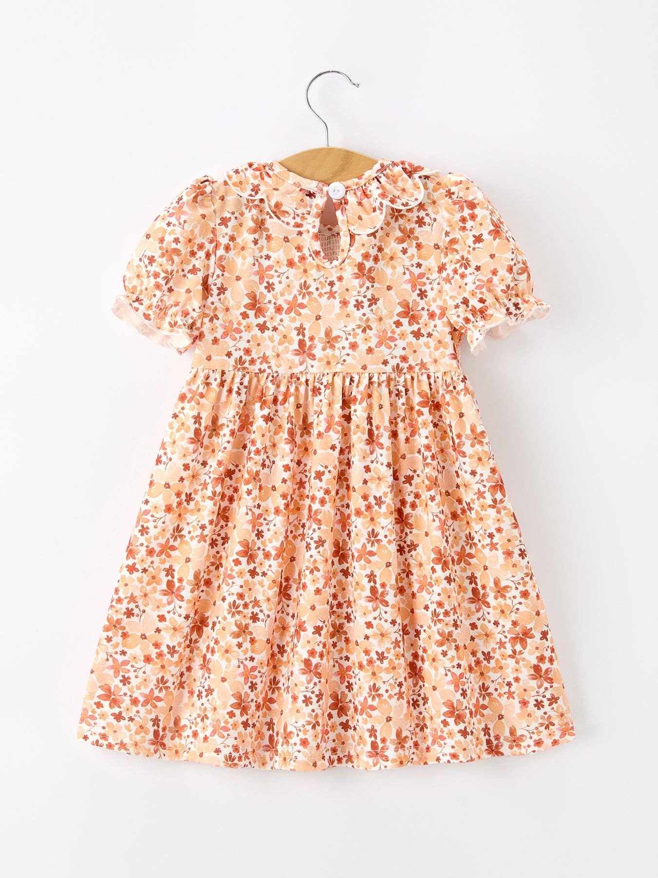 Fall Rust Floral Dress
