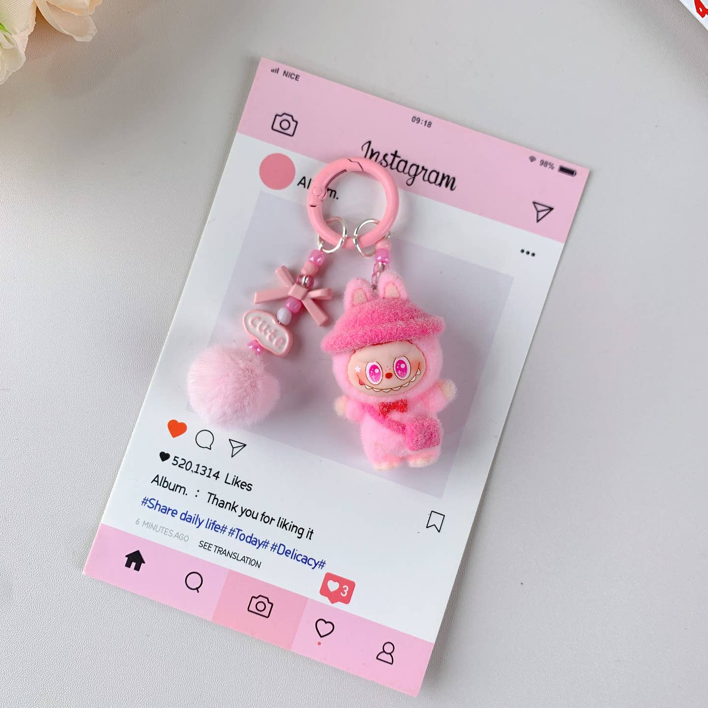 Mini Labubu Keychain