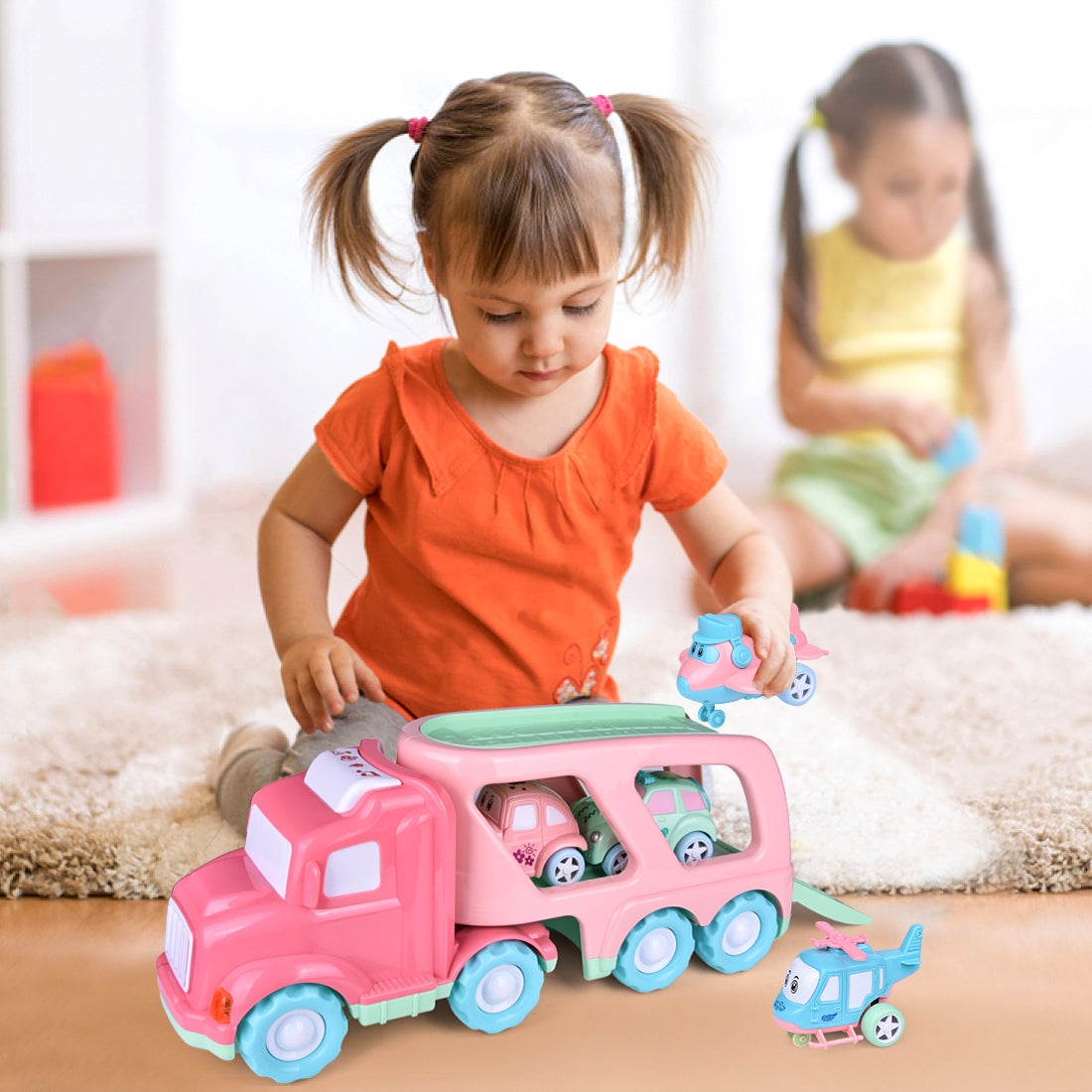 Cartoon Vehicles Car Carrier w/Lights & Sounds