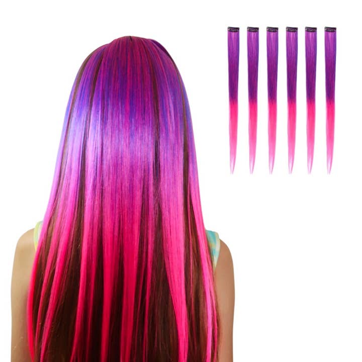 Tutti Frutti Purple & Pink Ombre Clip-In Extensions